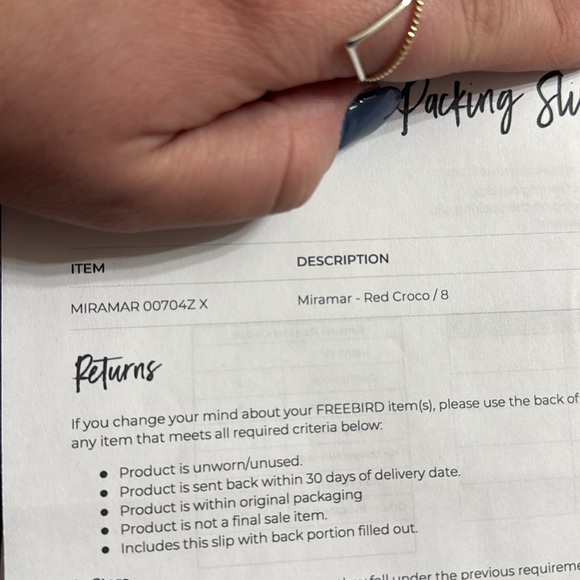 FREEBIRD Miramar Red Croco - Picture 3 of 3